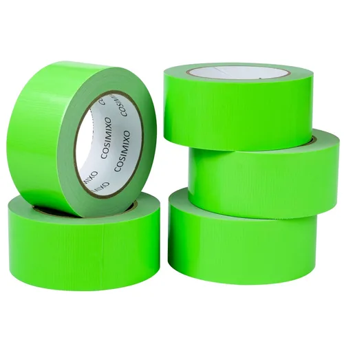 COSIMIXO Paquete de 5 cintas adhesivas verdes resistentes, 2 pulgadas x 30 yardas, fuerte, flexible, sin residuos, para todo tipo de clima y