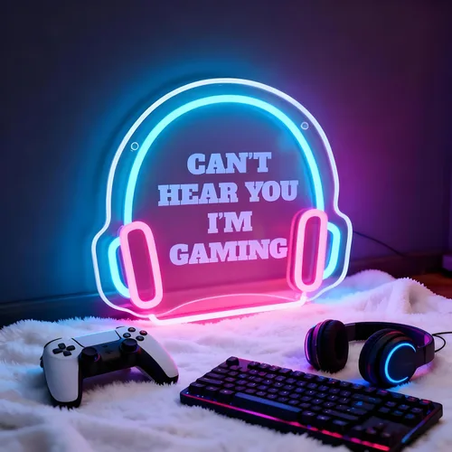 Miniatura 26 de Letrero de neón con texto en inglés «Happy Music» para decoración de pared, letras iluminadas para negocios, letreros de fiesta de cumpleaños