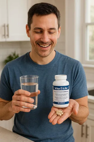 Miniatura 2 de Vita4Life! Fórmula multivitamínica bariátrica Multi-Plus 483% de soporte de hierro 360 cápsulas de absorción rápida Complejo completo