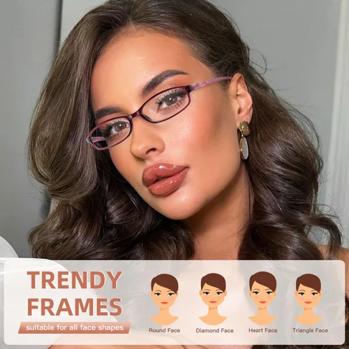 Miniatura 2 de Reading Glasses for Women,6 Pack Blue Light Blocking Glasses for Women,Fashion Readers with Spring Hinge Eyeglasses