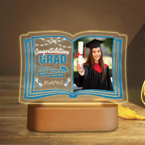 Miniatura 24 de Regalos de graduación personalizados luz nocturna con nombre de foto, lámpara LED de graduación personalizada 2026 para mujeres y hombres, regalos