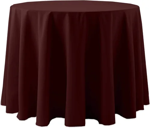 Ultimate Textile Cotton-Feel - Mantel redondo de comedor fino de 60 pulgadas, se adapta a mesas de menos de 60 pulgadas de diámetro, color rojo
