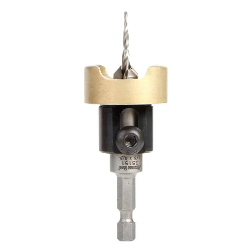 Miniatura 11 de Amana Tool Avellanador de 82 grados con broca cónica y tope de profundidad ajustable, 55155, 1/2 D x 3/16 D de broca x vástago hexagonal