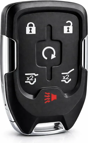 Llavero inteligente con entrada sin llave compatible con 2015-2020 Chevy Suburban/Tahoe/GMC Yukon + Yukon XL (HYQ1AA, 13580802)