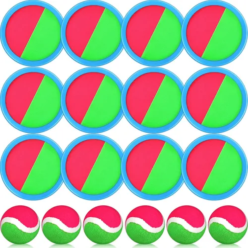Charniol Juguetes para niños, juego de lanzar y atrapar, juego de playa, juegos deportivos de pelota al aire libre, juguetes de nailon para niños y