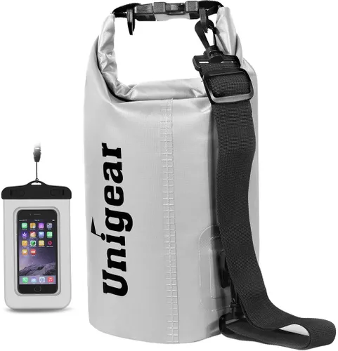 Miniatura 9 de Bolsa seca Unigear impermeable, 2L/5L/10L/20L/30L/40L, Bolsas flotantes y ligeras para kayak, navegación, pesca, natación y camping con funda