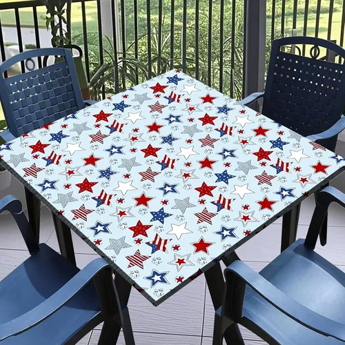 Miniatura 22 de Round Fitted Tablecloth with Elastic Outdoor Table Cover Round Elastic Tablecloths for Tables Waterproof Wipeable Table Cloths for