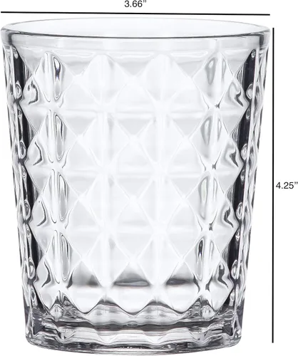 Miniatura 5 de KLIFA - CUPID- Juego de 6 vasos acrílicos de 16 onzas, sin BPA, apilables, aptos para lavavajillas, transparente