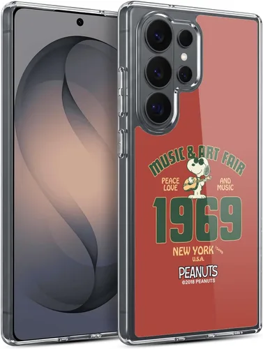Miniatura 47 de Head Case Designs Funda de gel Woodstock 50th con licencia oficial de Peanuts Snoopy Guitar 1969 [protección de grado militar] compatible