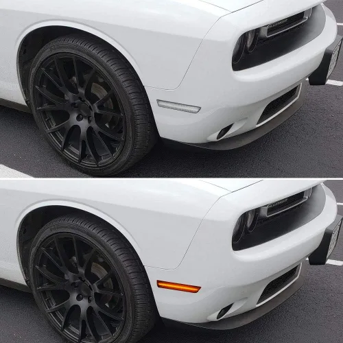 Miniatura 5 de Kits de luces laterales LED con lentes transparentes Challenger ámbar/rojas delanteras y traseras para Dodge Challenger 2008 2009 2010 2011 2012