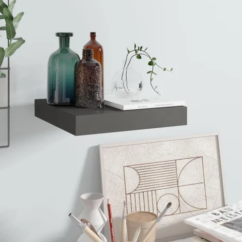 Miniatura 184 de Estantes flotantes de pared, juego de 4 estantes decorativos para montar en la pared, estante colgante con soportes invisibles para decoración
