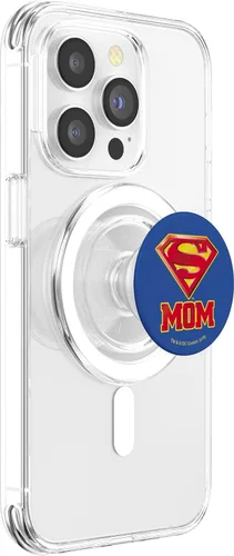 Miniatura 3 de Superman Super Mom Shield Logo PopSockets MagSafe PopGrip para iPhone