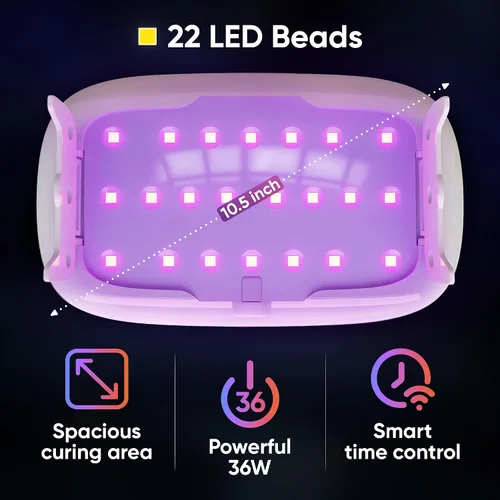 Miniatura 5 de CRAFT RESIN Kit de resina UV con luz, lámpara grande de 36 W, 22 LED y resina epoxi UV de baja viscosidad de 7.05 oz, transparente y sin