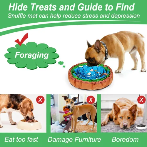 Miniatura 3 de Vivifying Tapete de olfateo para perros, tapete de alimentación de premios ajustable para comer lentamente y mantenerse ocupado, juguetes