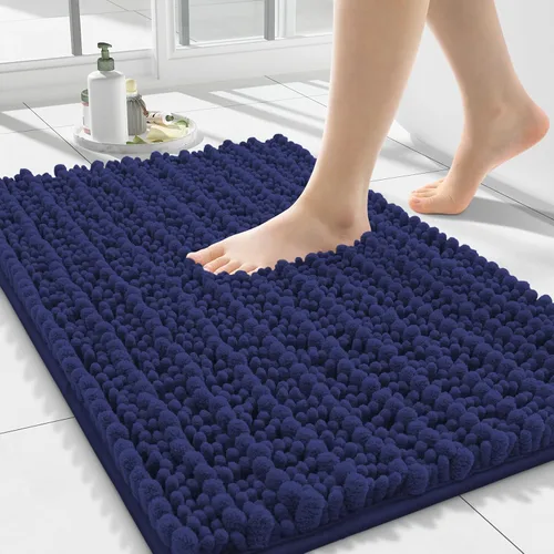 Miniatura 103 de Smiry Alfombras de Baño 24x16 pulgadas, Alfombras de Baño de Chenilla Extra Suaves y Absorbentes, Respaldo de Goma Antideslizante, Lavable a Máquina