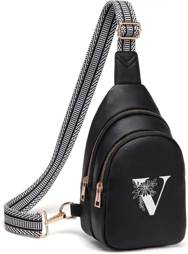 Miniatura 92 de Viverte Bolsas Cruzadas para Mujeres Bolso de Hombro Inicial Riñoneras Personalizadas Regalos para Mamá Mujer Esposa