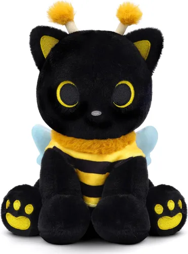 Miniatura 16 de Peluche de gato negro con manzana roja, regalo de agradecimiento para profesores, agradecimiento por ayudarme a crecer, bonito peluche de gato de 8