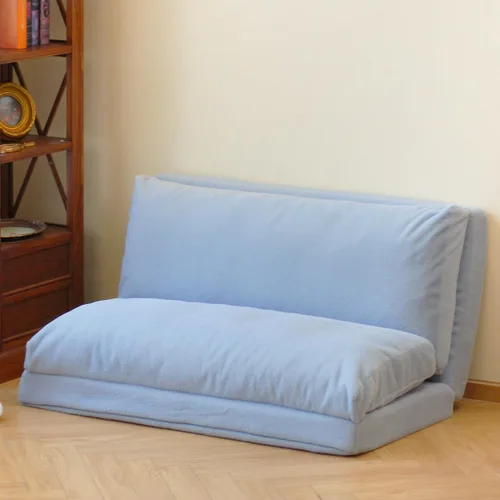 Miniatura 23 de N&V Sofá cama plegable tipo bolsa de frijoles, sofá cama plegable con relleno de espuma, incluye funda extraíble y lavable a máquina, suave forro