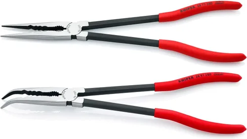 Miniatura 2 de Juego de 2 alicates de punta de aguja extra largos con bolsa de retención y KNIPEX - 31 11 160 herramientas - Alicates de punta de aguja (3111160)