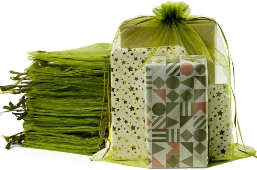 Miniatura 8 de Meowoo 12 bolsas grandes de organza, bolsas de malla grandes de 12 x 16 pulgadas con cordón, bolsas de regalo de malla con cordón para zapatos