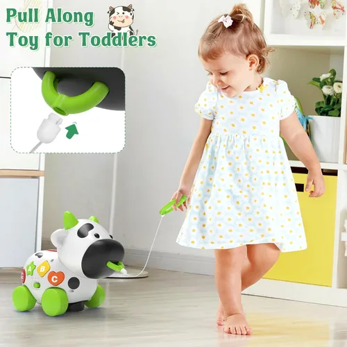 Miniatura 8 de Talkfun Juguetes Musicales de Vaca para Niños y Niñas de 1+ Año, Juguete Bilingüe para Bebés de 6-12-18 Meses, Juguetes para Niños de Un Año, Regalo