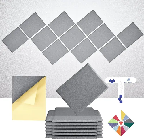 Miniatura 42 de Paneles acústicos autoadhesivos [390 lbs/yd³ de densidad ultra alta], panel de absorción de sonido de segunda generación, panel de sonido de nivel