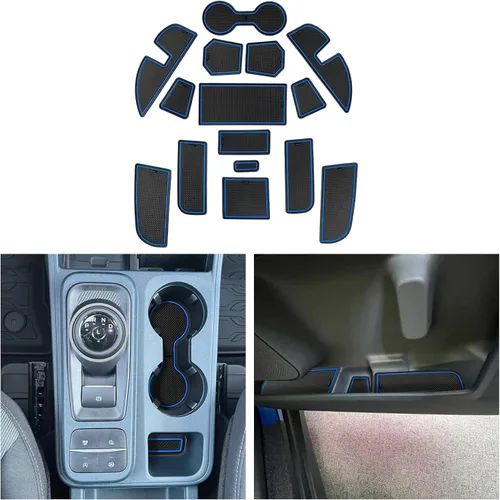 CDEFG Ajuste personalizado para Maverick 2022 2023 - Tapete con ranura para puerta de camioneta y consola central, alfombrillas de bolsillo para