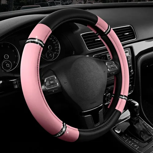 Miniatura 14 de Road Comfort - Funda de cuero antideslizante para volante de automóvil, ajuste universal para automóviles, camiones y SUV de 14.5 a 15 pulgadas