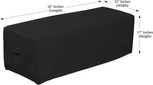Miniatura 2 de Covers & All Cubierta rectangular para hoguera, hecha de tela de poliéster de 18 onzas con propiedades impermeables y resistentes a los rayos UV