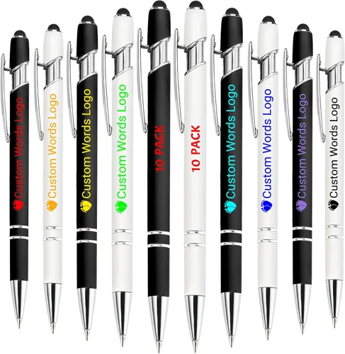 Miniatura 11 de Bolígrafo personalizado con nombre, bolígrafo personalizado, logotipo, tinta negra suave, regalo personalizado para mujeres, hombres, negocios