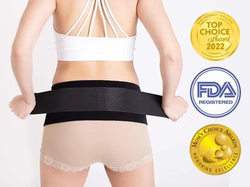 Miniatura 2 de CABEA Babybellyband - Cinturón de maternidad 2 en 1 original para embarazo, ajustable para embarazo y posparto que proporciona alivio y apoya
