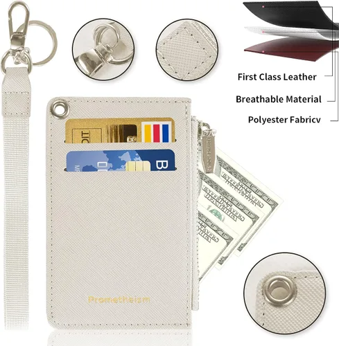 Miniatura 4 de Carteras pequeñas para mujer, tarjetero de piel delgado, cartera de monedas con llavero