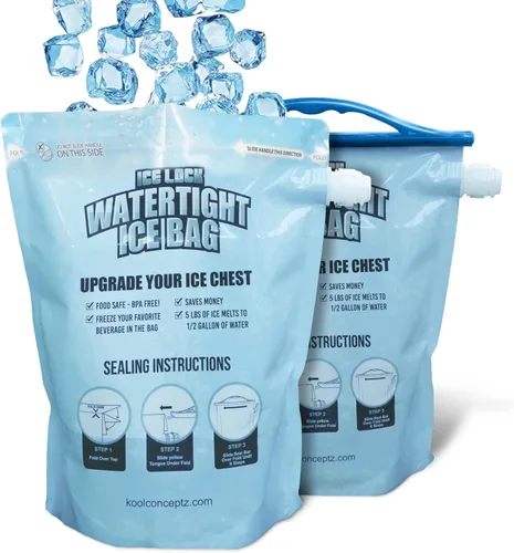 Bolsa de Hielo Grande a Prueba de Fugas. Paquete de Hielo Reutilizable para Enfriador - Paquetes de Hielo Instantáneos de Larga Duración para