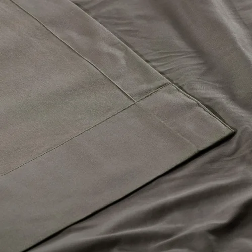 Miniatura 4 de HPD Half Price Drapes PRCT-S04B-84-FP - Cortina plisada de algodón sólido (1 panel), 25 x 84 pulgadas, gris Millstone