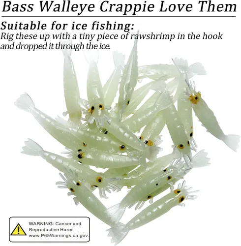 Miniatura 5 de QualyQualy Señuelos suaves de pesca, cebo artificial, resplandor luminoso, gusanos, gusanos, señuelo de pesca en hielo, señuelos de pesca