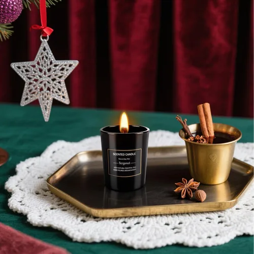 Miniatura 7 de Paquete de 12 velas perfumadas negras de regalo, velas de aromaterapia de cera de soja natural para el hogar, 12 fragancias, perfectas para aliviar