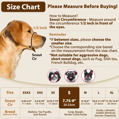 Miniatura 2 de Crazy Felix - Bozal de nailon para perros pequeños, medianos y grandes Dachshund Beagle Poodle Labrador; protector de boca para mascotas de malla