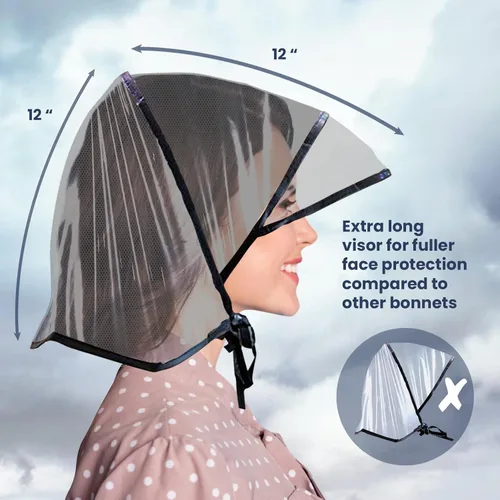 Miniatura 4 de Gorro impermeable con visera de corte completo y red para hombres y mujeres (unisex)