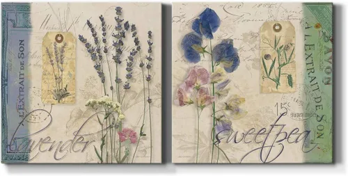 Miniatura 32 de Renditions Gallery Arrangement of Spring I - Arte de pared, decoración en lienzo de alta calidad con envoltura de galería, listo para colgar, 10