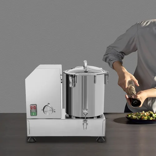 Miniatura 7 de Procesador de alimentos comercial, máquina eléctrica de 1200 W, 2800 rpm, velocidad ajustable, procesador de verduras de acero inoxidable de 5.45