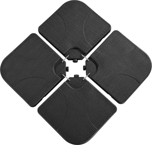 Miniatura 11 de Yaheetech 4 piezas de 200 libras voladizas con base de paraguas de agua o arena, soporte de mercado para patio con bloqueo en U con forma cuadrada