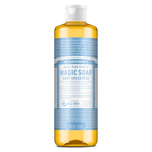 Dr. Bronner Jabón líquido puro de Castilla (16 oz, para bebé, sin perfume)