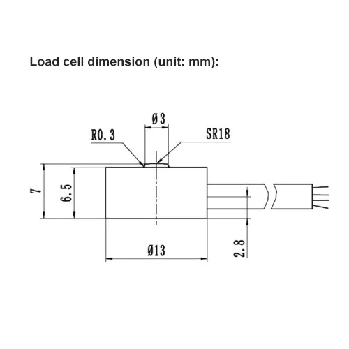 Miniatura 4 de Célula de carga de compresión ATO Micro 220.5 lbs, tipo de botón, mini sensor de célula de carga de pesaje, sensor de fuerza de compresión pequeña