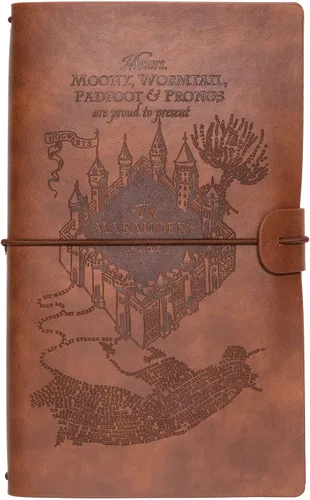 Grupo Erik Diario de viaje de Harry Potter | Cuaderno de cuero sintético | Diario diario | Cuaderno de Harry Potter | Regalos de Harry Potter |