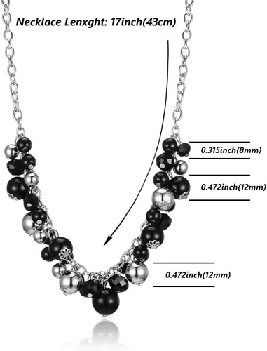 Miniatura 6 de Collares con colgante de cadena corta para mujer, joyería de moda de plata con perlas y cuentas de cristal, regalos de cumpleaños para mujer