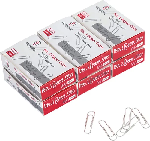 Miniatura 15 de PAPERPAL Clips de papel para oficina, escuela y uso personal, clip de papel liso #1 (1-2/7"), 2000 clips de papel medianos