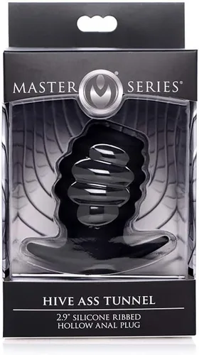 Miniatura 2 de Master Series HIve Ass Tunnel - Tapón anal hueco de silicona acanalado, pequeño