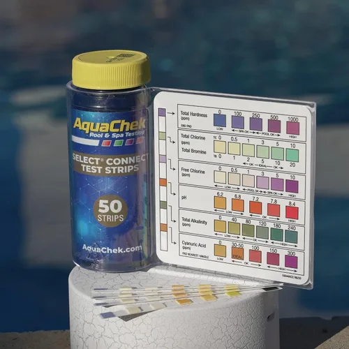 Miniatura 2 de AquaChek Select Connect - Kit completo de tiras reactivas de 7 vías para piscina y spa, tiras de prueba de piscina para pH, cloro total, cloro