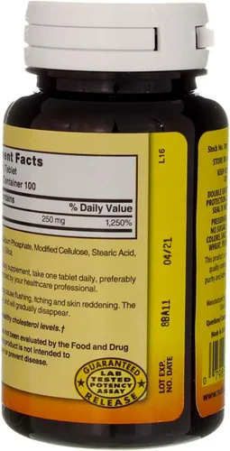 Miniatura 3 de Nature's Blend Niacina Liberación Temporizada 250 mg 250 mg 100 Tabletas