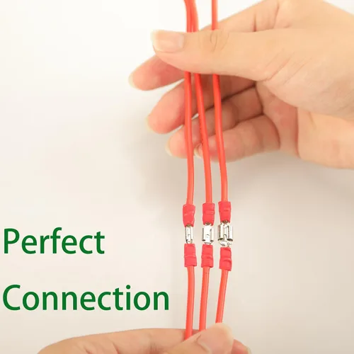 Miniatura 8 de Feggizuli - Kit de 330 piezas de conectores de crimpado, conectores macho y hembra de pala de 2.8mm, 4.8mm y 6.3mm, 15 tipos de terminales